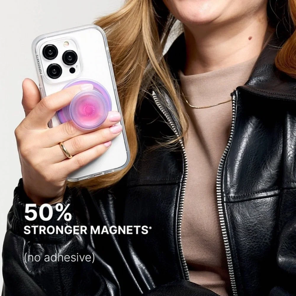 PopSockets Magnetic Phone Grip with MagSafe, Enamel Flamingo